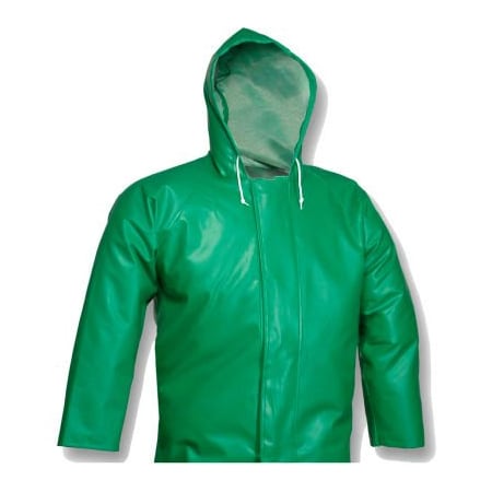 Tingley Tingley J41108 SafetyFlex Storm Fly Front Hooded Jacket, Green, Medium J41108.MD